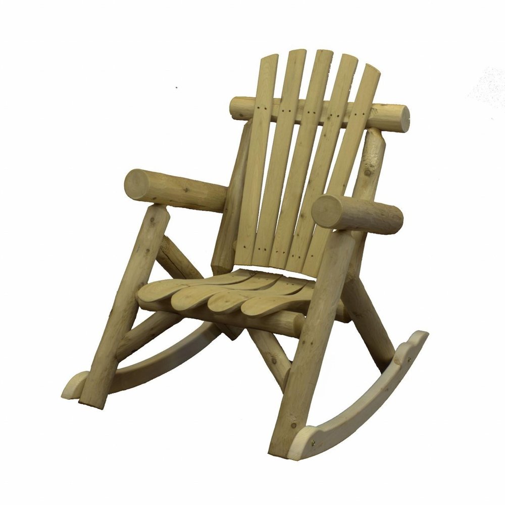 Natural Wood Rocking Chair - 31 x 42 x 41-inch