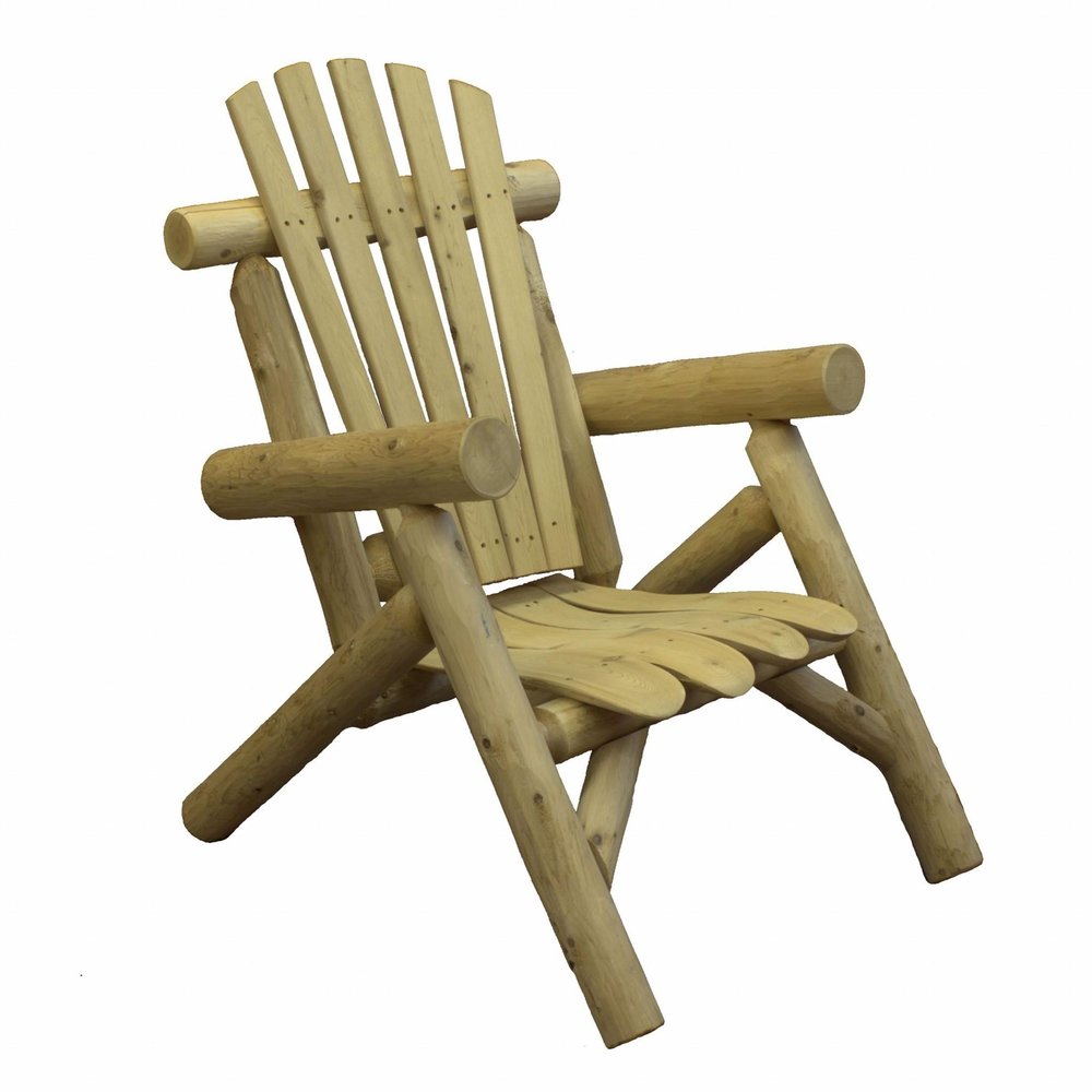 Natural Wood Lounge Chair - 28 x 30 x 39-inch