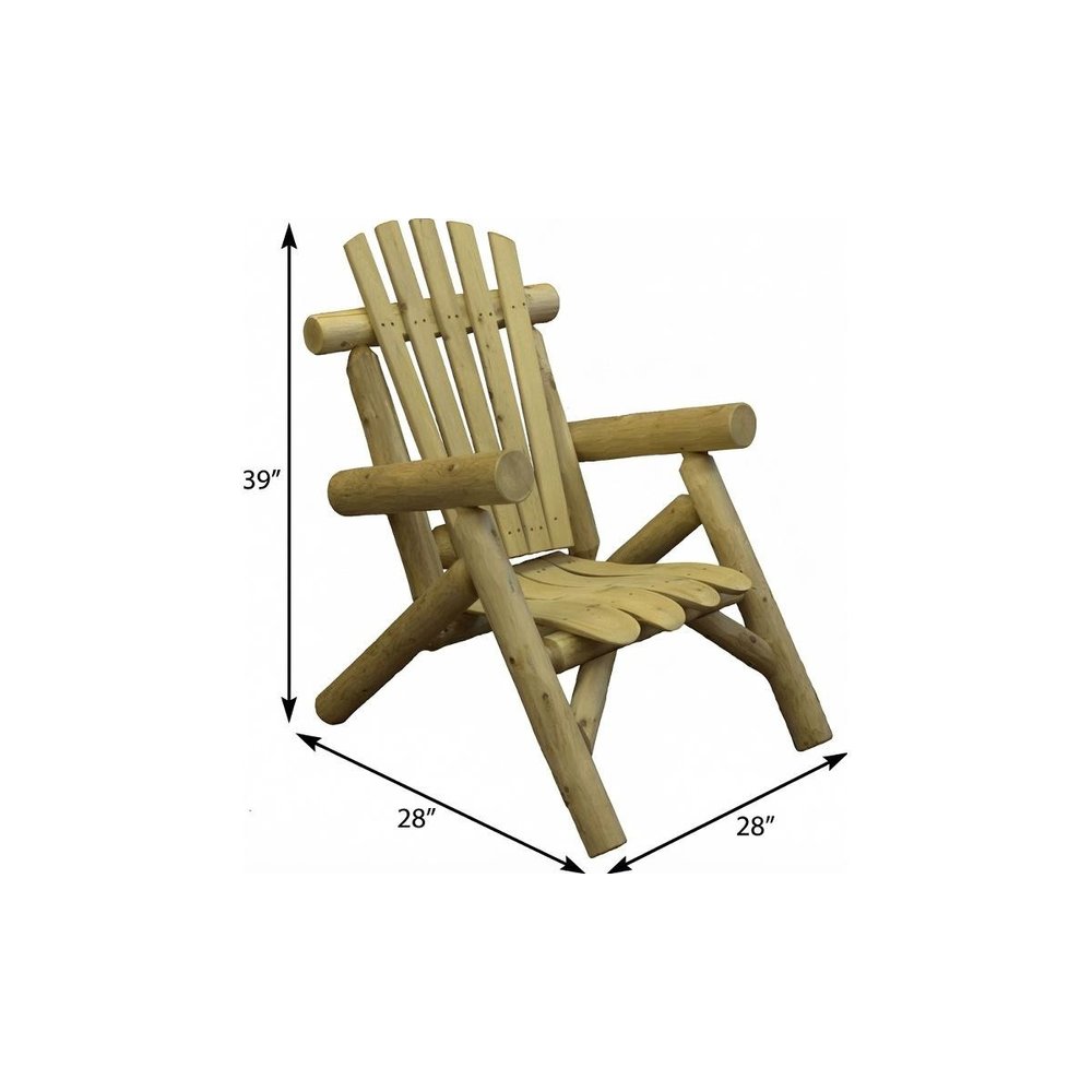 Natural Wood Lounge Chair - 28 x 30 x 39-inch