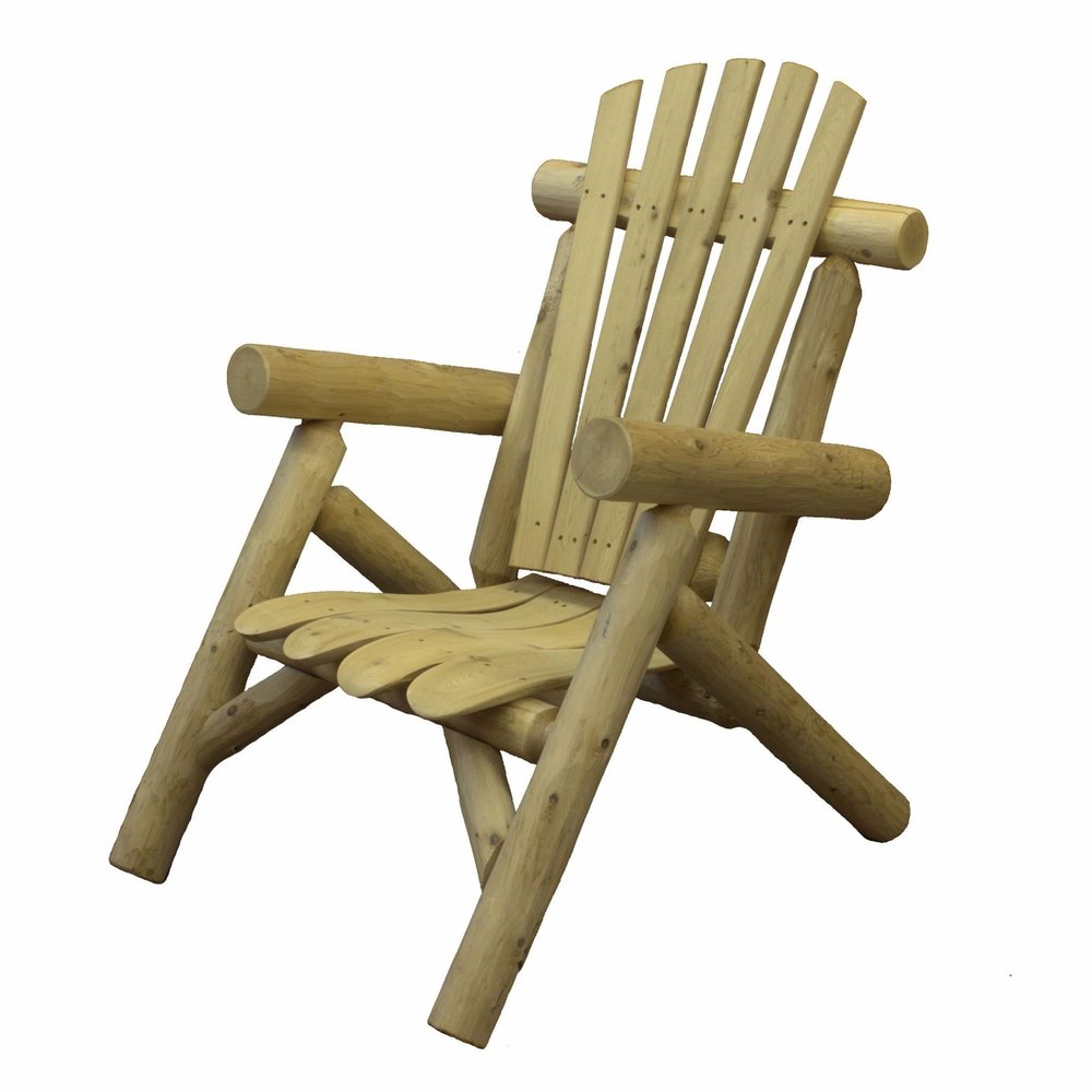 Natural Wood Lounge Chair - 28 x 30 x 39-inch