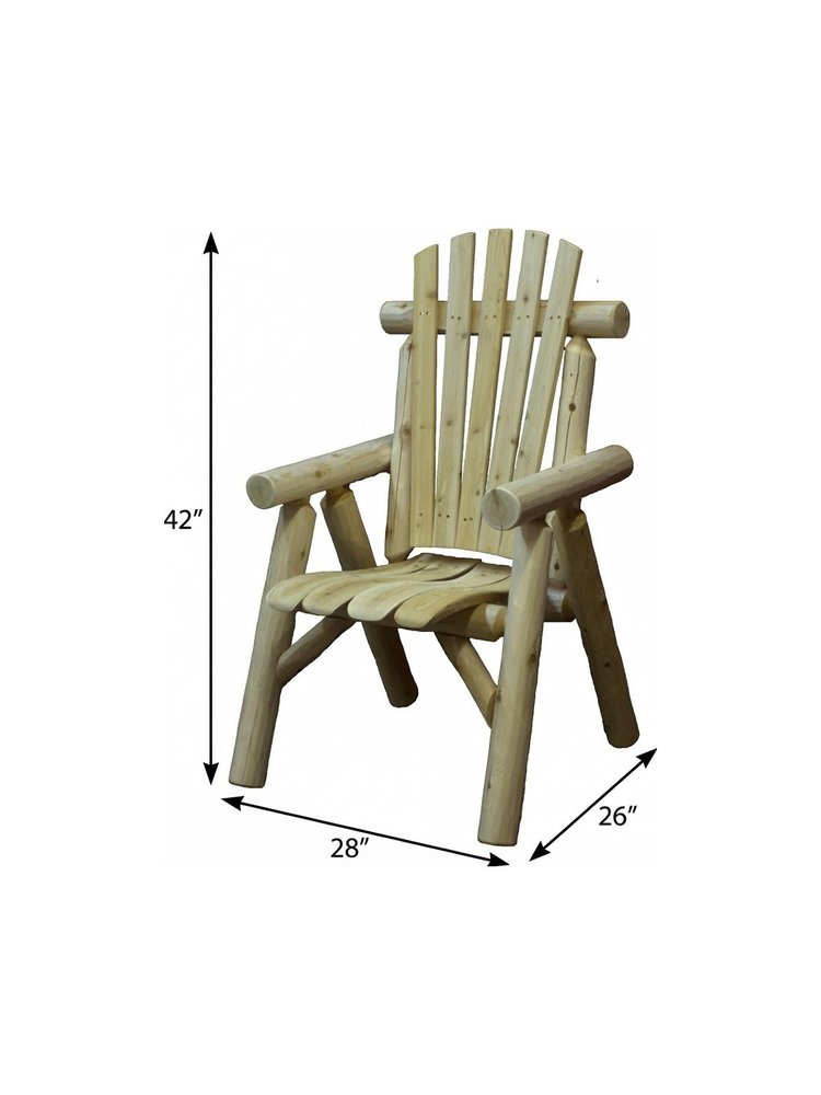 Natural Wood Dining Chair - 28 x 26 x 42-inch