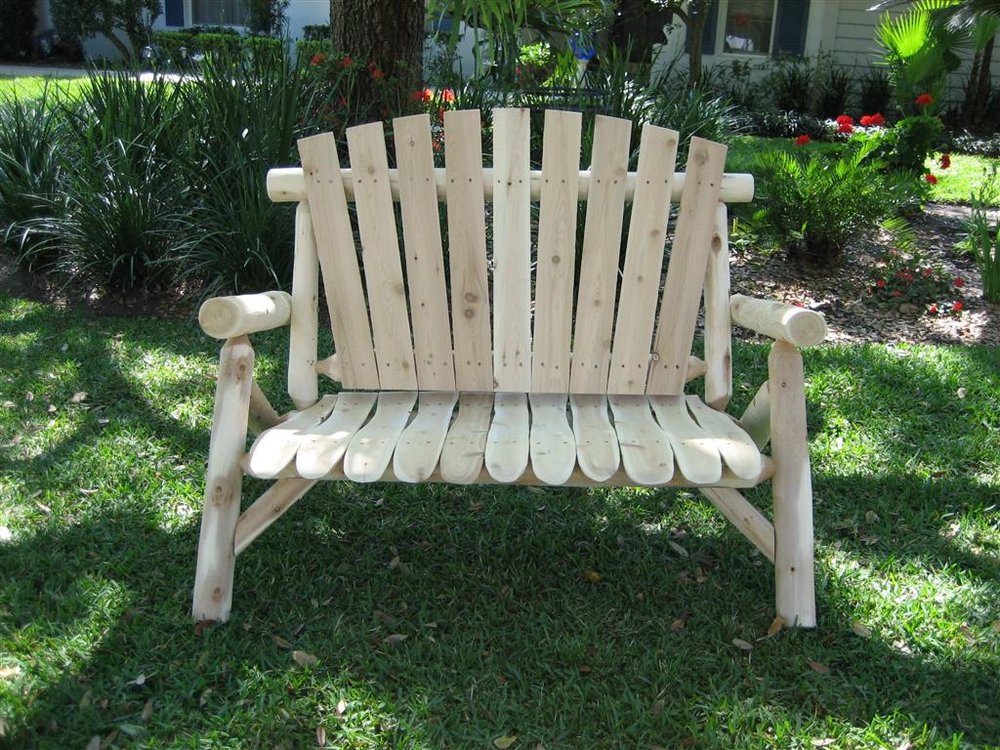 Natural Wood Loveseat - 50 x 30 x 39-inch