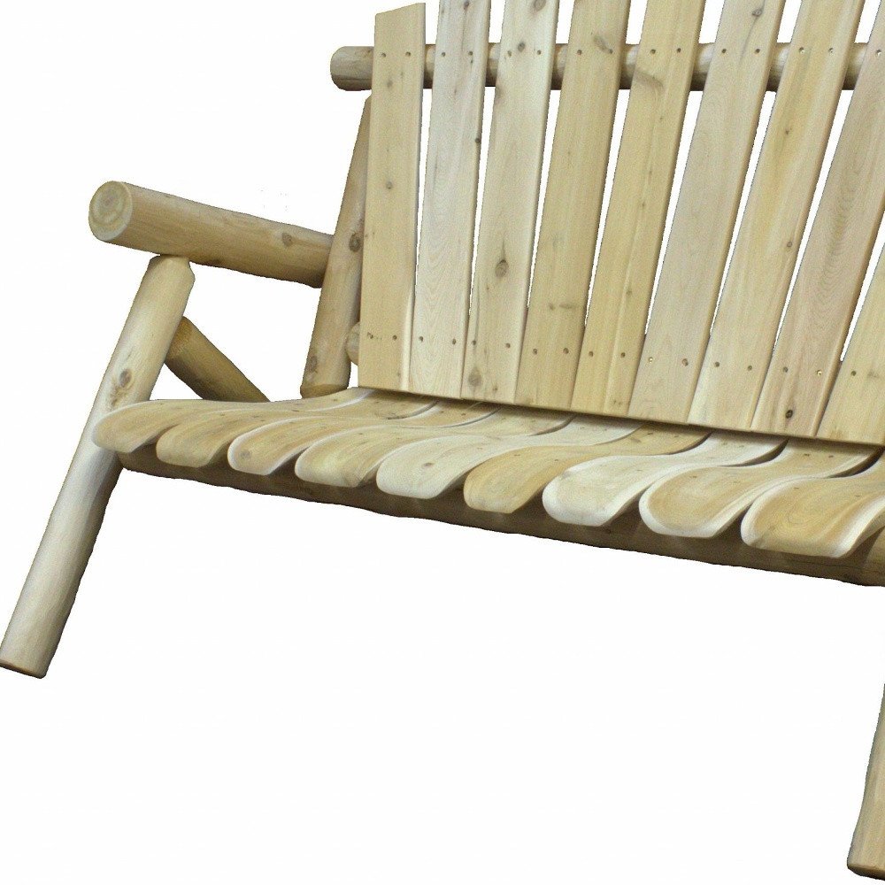 Natural Wood Loveseat - 50 x 30 x 39-inch