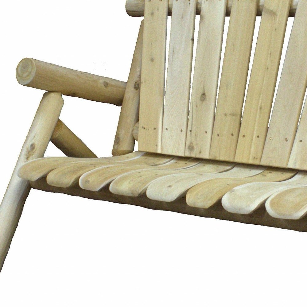 Natural Wood Loveseat - 50 x 30 x 39-inch