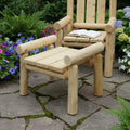 Natural Wood Ottoman - 28 x 20 x 18-inch