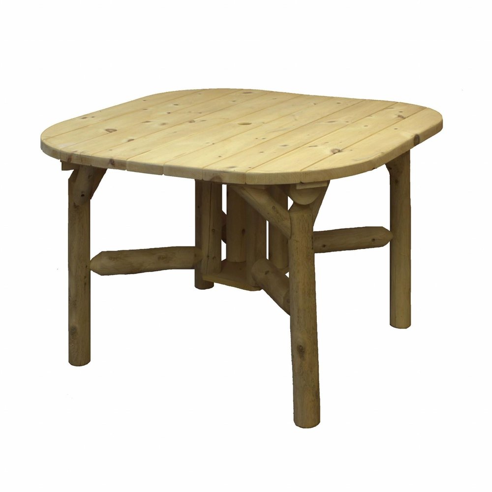Natural Square Solid Wood Outdoor Dining Table - 47-inch