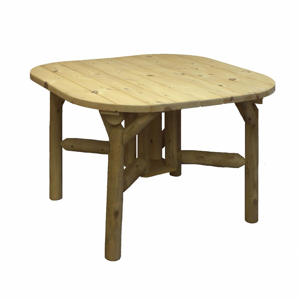 Natural Square Solid Wood Outdoor Dining Table - 47-inch