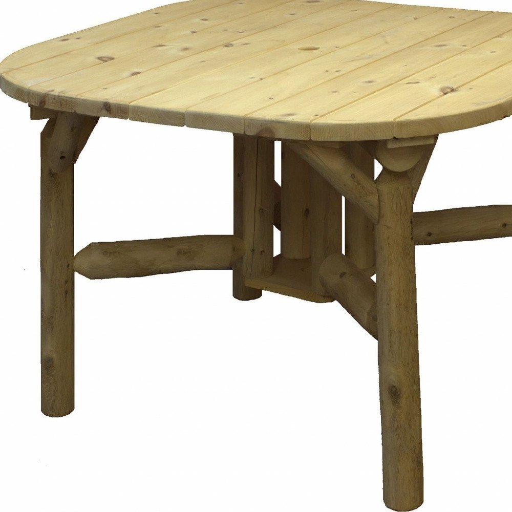 Natural Square Solid Wood Outdoor Dining Table - 47-inch