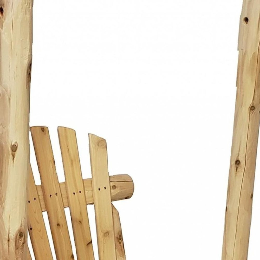 Natural Unfinished Solid Wood Outdoor Swing Chair - 31-inch