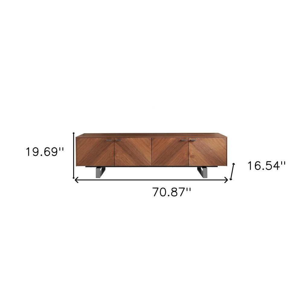 Contemporary Media TV Stand - 71-inch