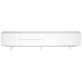 White Manufactured and Wood Cabinet Enclosed Storage TV Stand