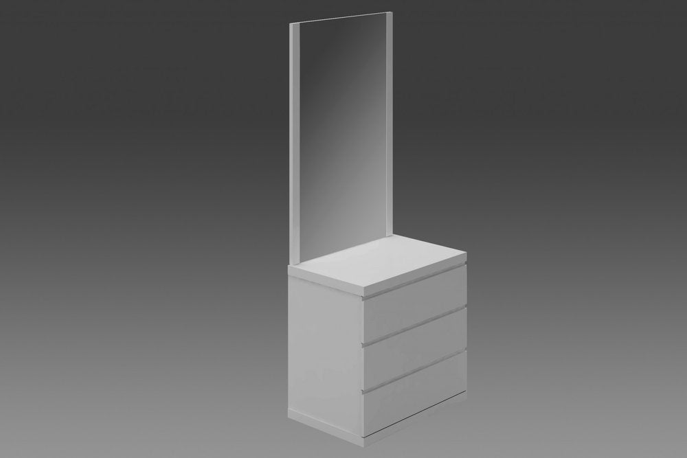 White Double Dresser Extension - 31 X 20 X 30-inch