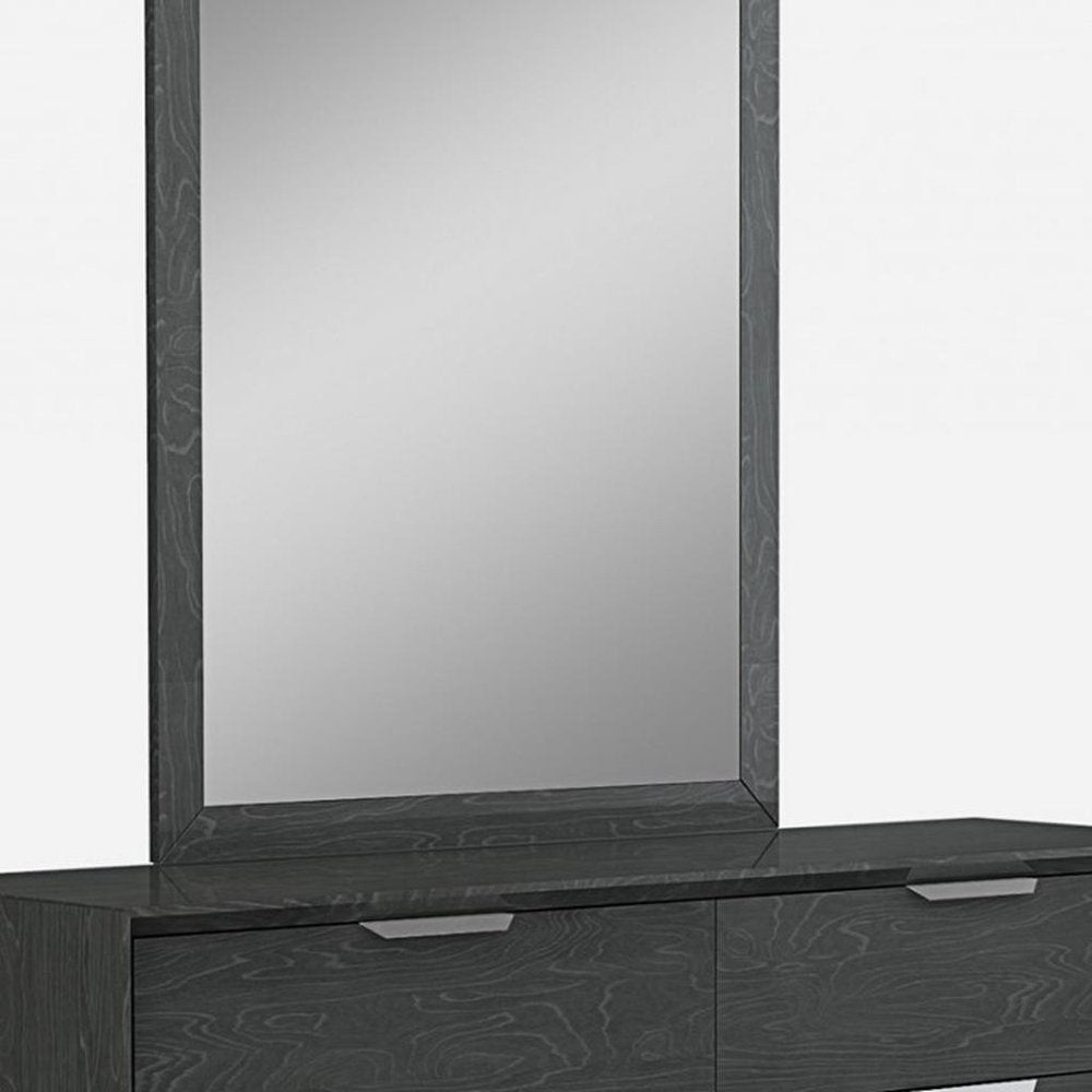 Grey Solid Wood Six Drawer Double Dresser - 63-inch