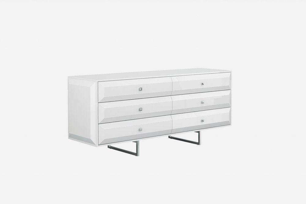 White Double Dresser Extension - 72 X 21 X 31-inch