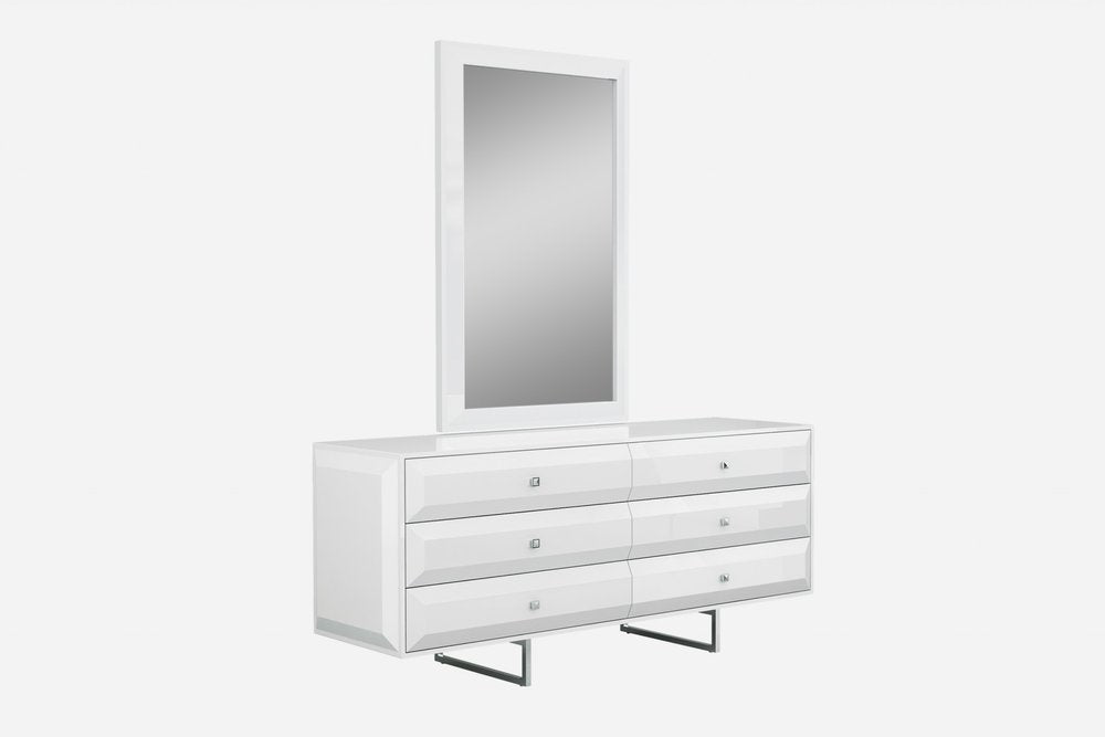 White Double Dresser Extension - 72 X 21 X 31-inch