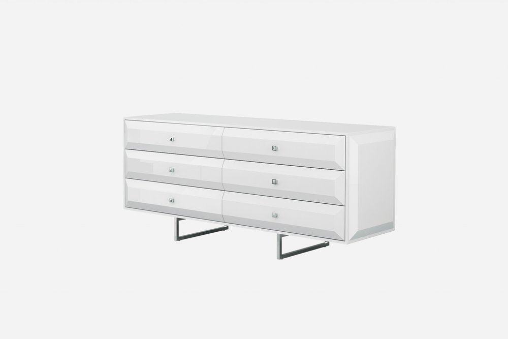 White Double Dresser Extension - 72 X 21 X 31-inch