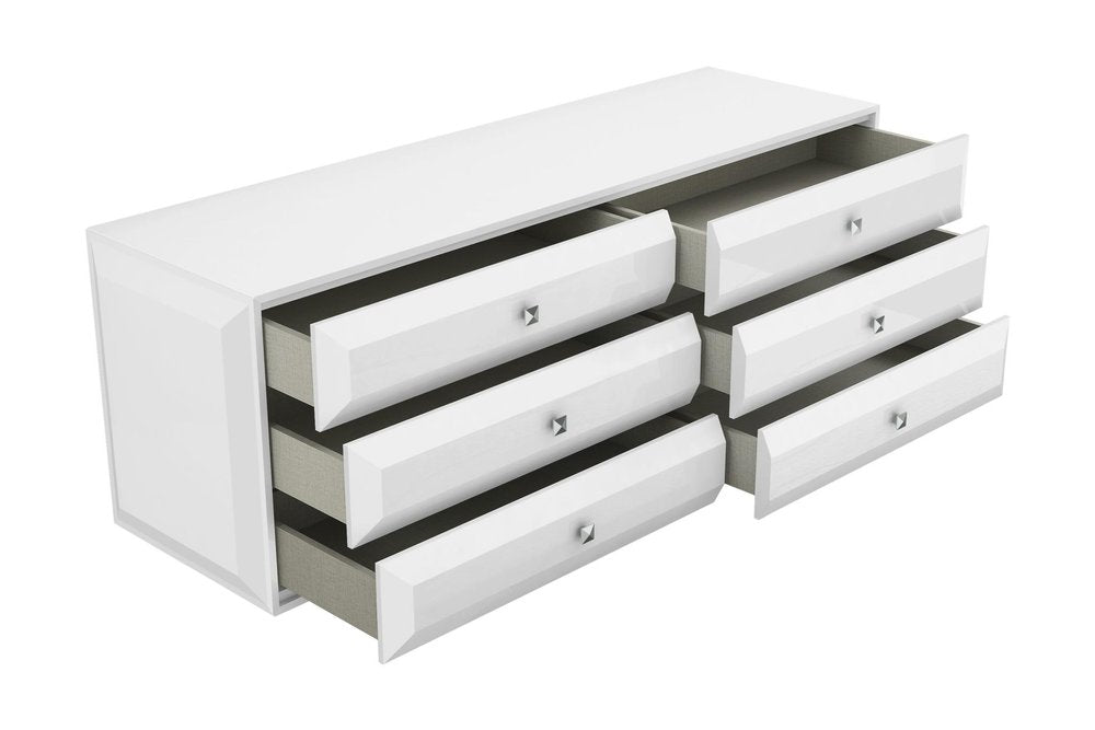 White Double Dresser Extension - 72 X 21 X 31-inch