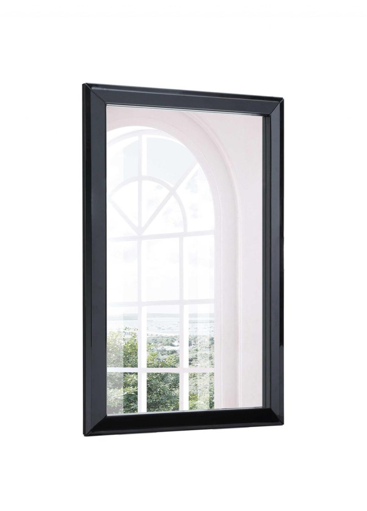 Black Wood Framed Accent Mirror - 51-inch