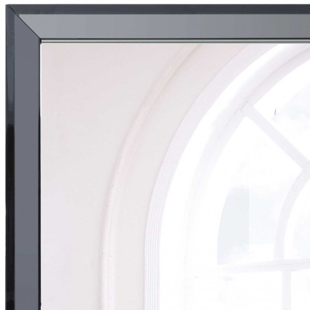 Black Wood Framed Accent Mirror - 51-inch