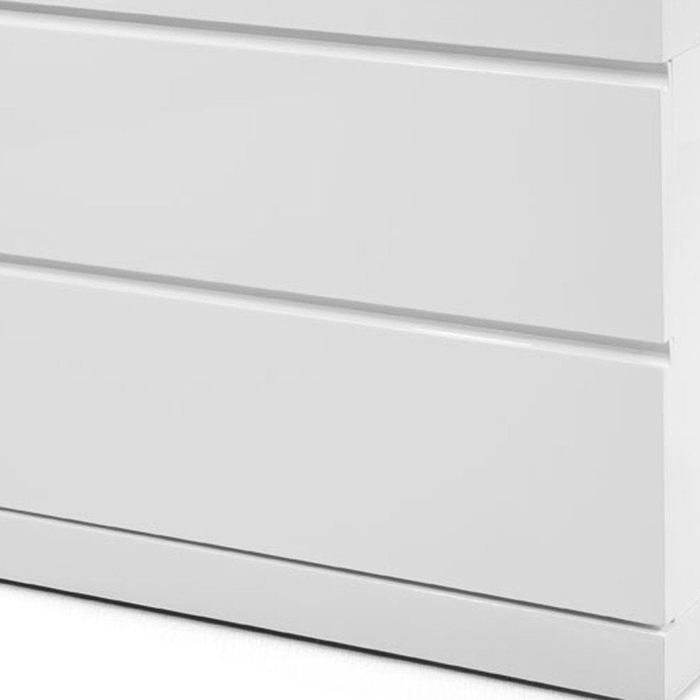 White Wood Two Drawer Nightstand - 18-inch