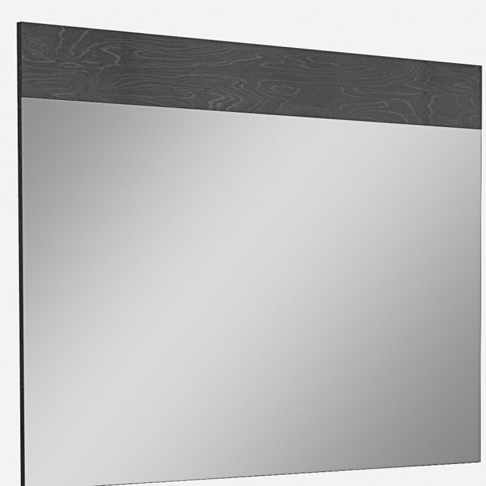 Gray Wood Framed Accent Mirror - 48-inch