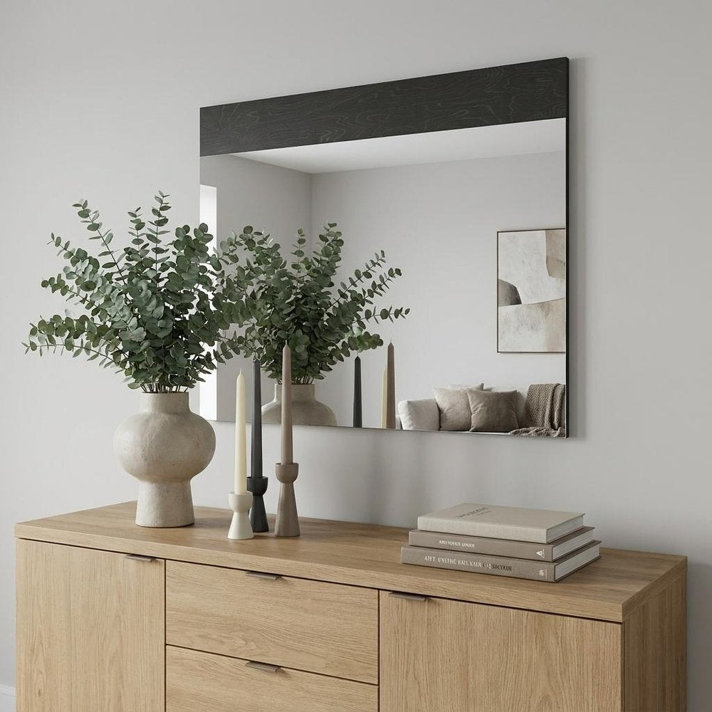 Gray Wood Framed Accent Mirror - 48-inch