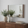Natural Wood Framed Accent Mirror - 35-inch