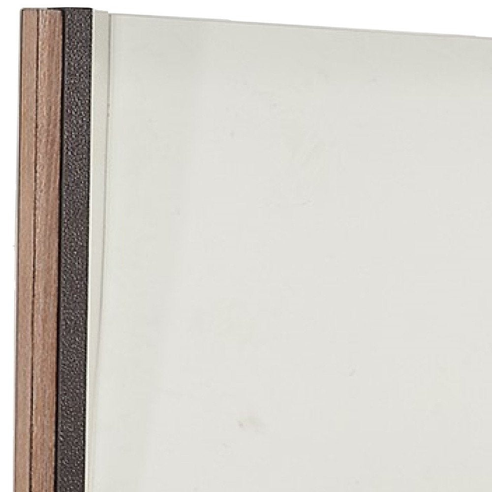 Natural Wood Framed Accent Mirror - 35-inch
