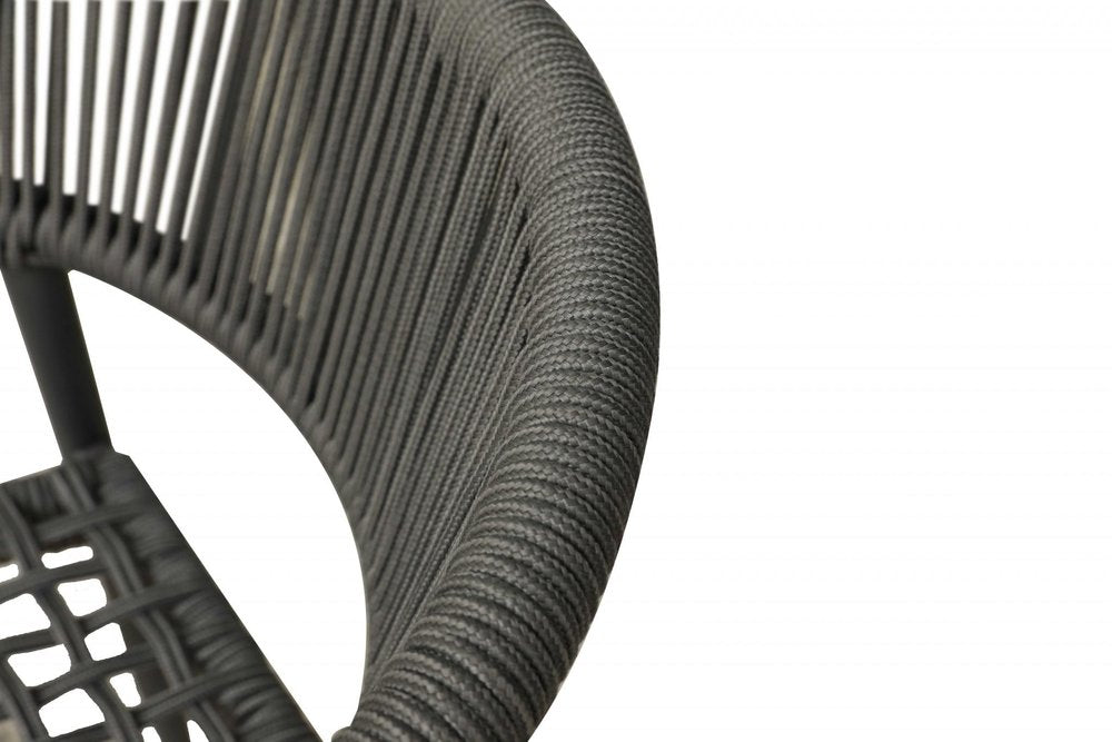 Set of Four 22 Gray Aluminum Outdoor Arm Chair