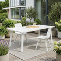 White Aluminum Outdoor Dining Table - 87-inch