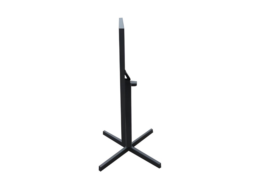 Gray Square Aluminum Pedestal Base Dining Table - 32-inch