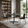 Gray Square Aluminum Pedestal Base Dining Table - 32-inch