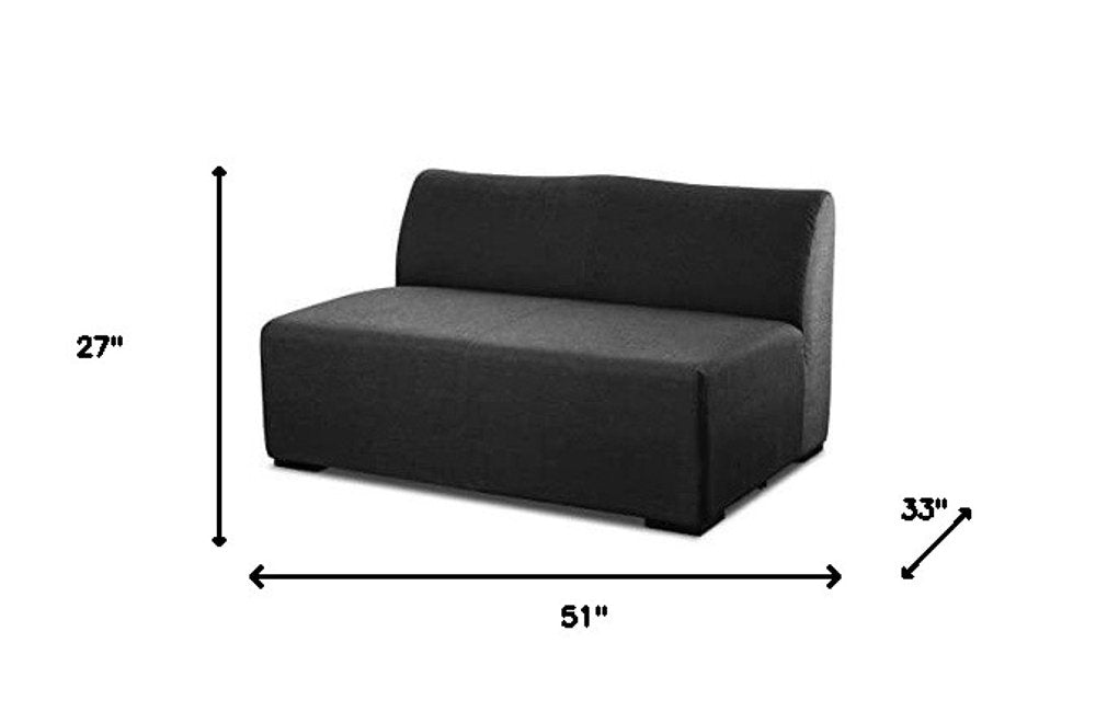Charcoal Loveseat - 51-inch