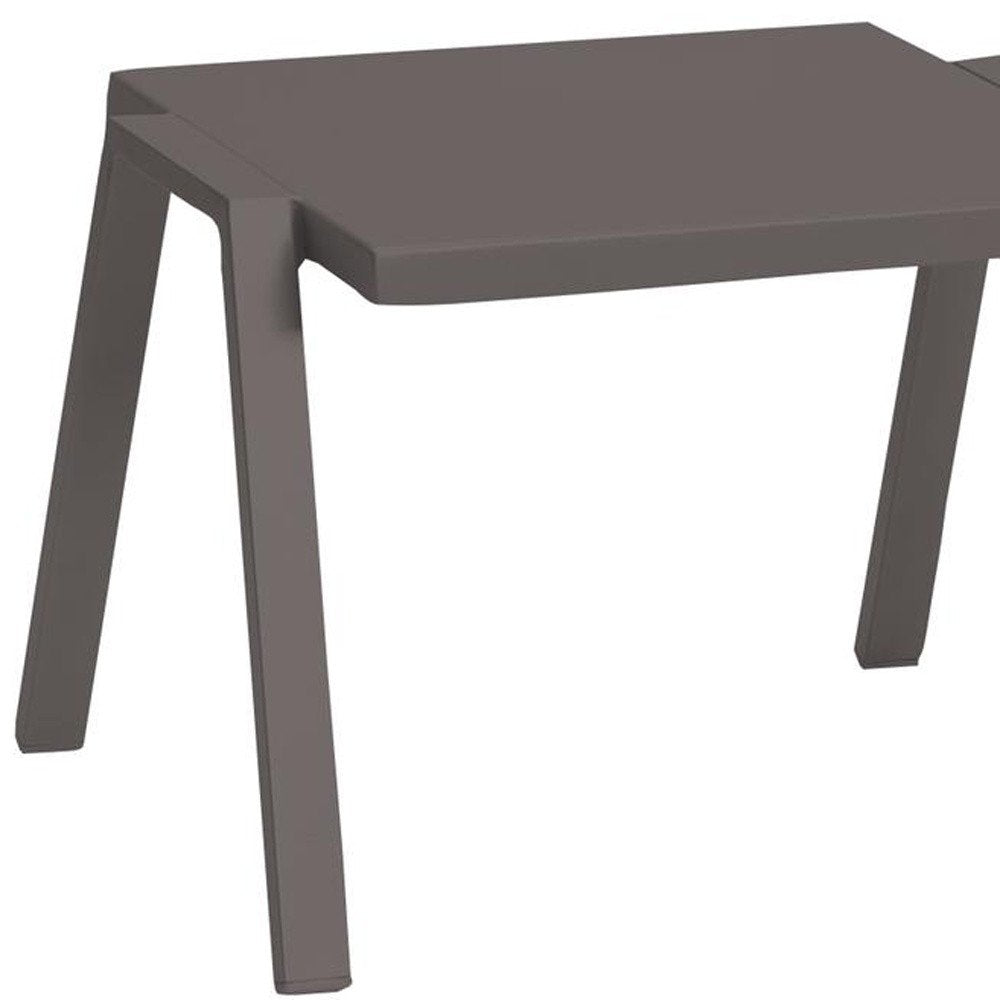 Taupe Aluminum End Table - 16-inch