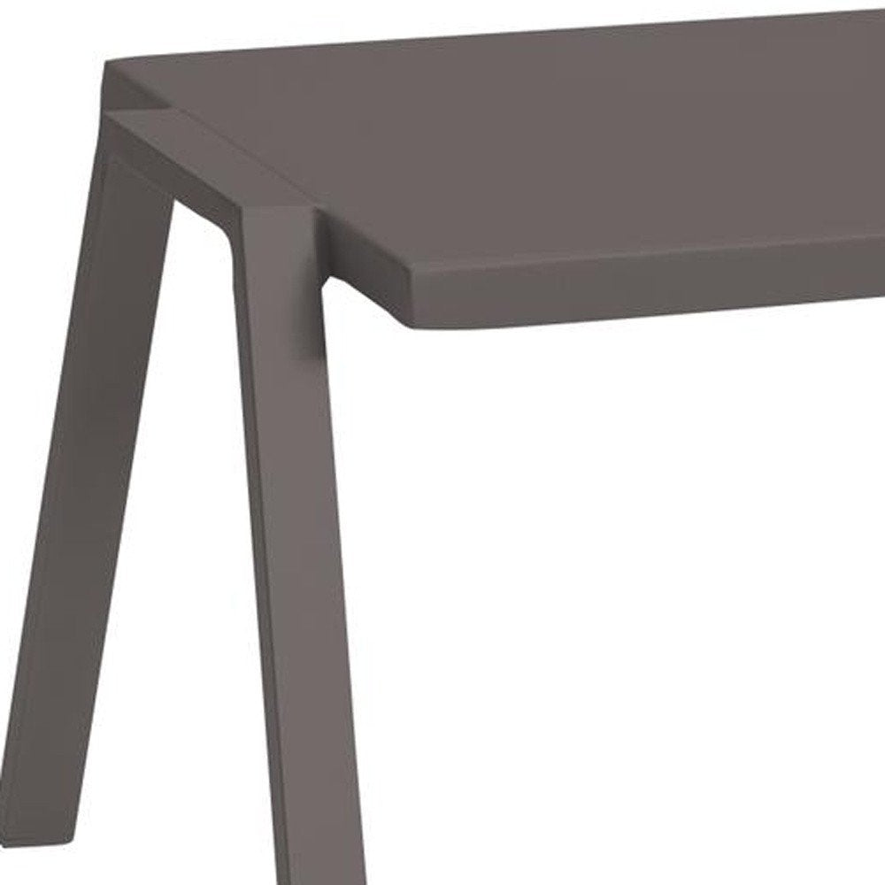 Taupe Aluminum End Table - 16-inch