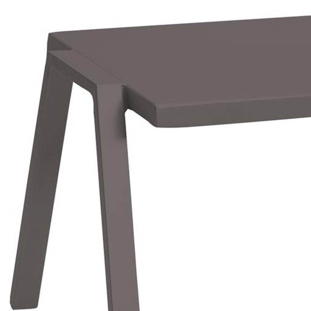 Taupe Aluminum End Table - 16-inch