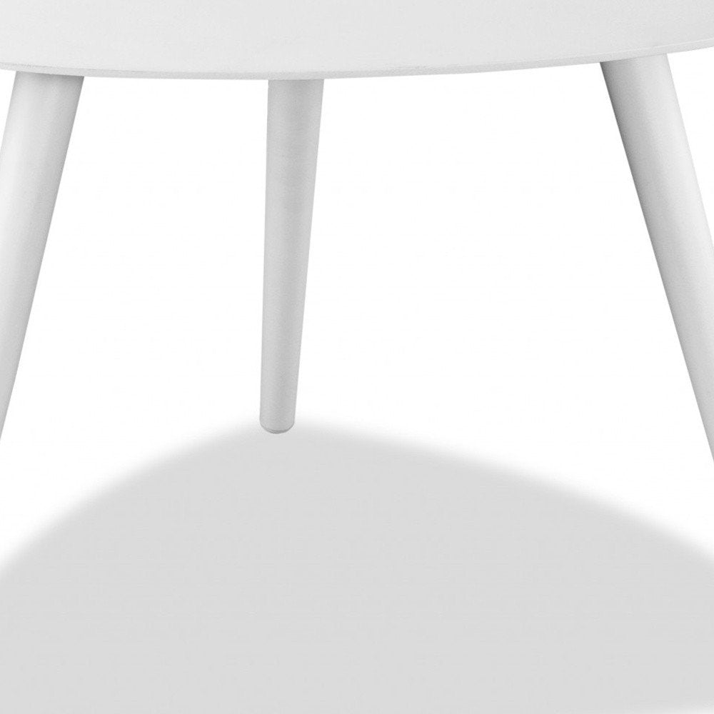 White Aluminum End Table - 16-inch