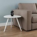 White Aluminum End Table - 16-inch