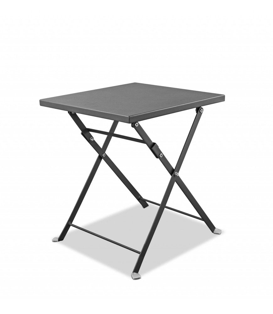 Gray Stainless Steel Square End Table - 18-inch
