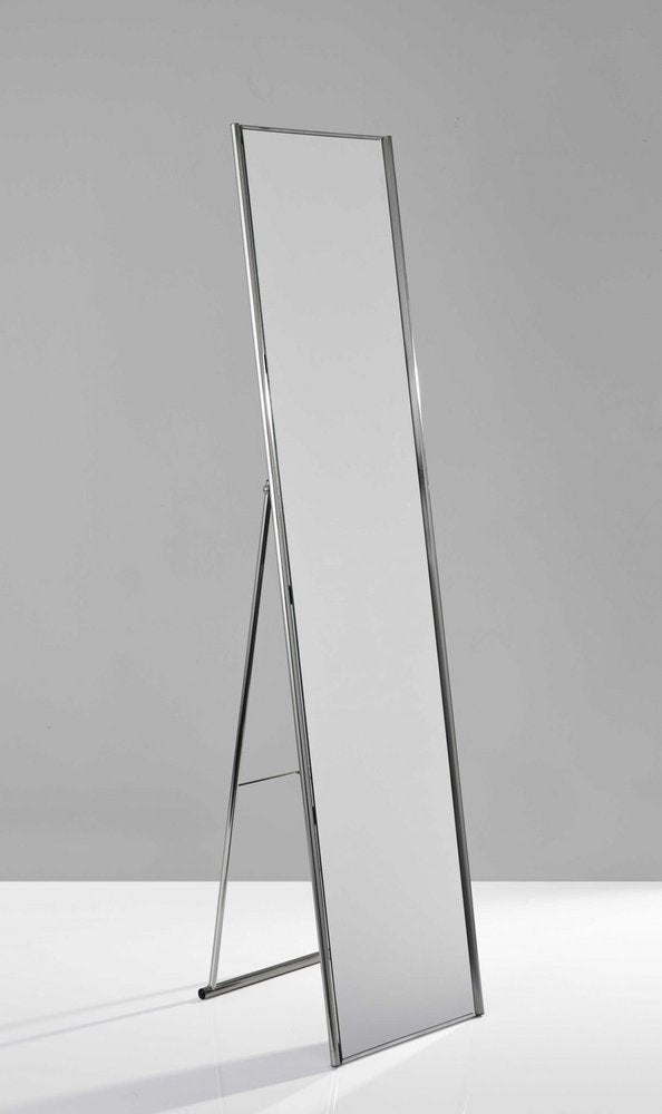 Silver Metal Framed Cheval Standing Mirror - 59-inch