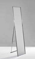 Silver Metal Framed Cheval Standing Mirror - 59-inch