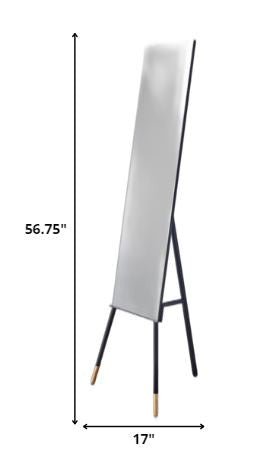Black Metal Freestanding Framed - 57-inch