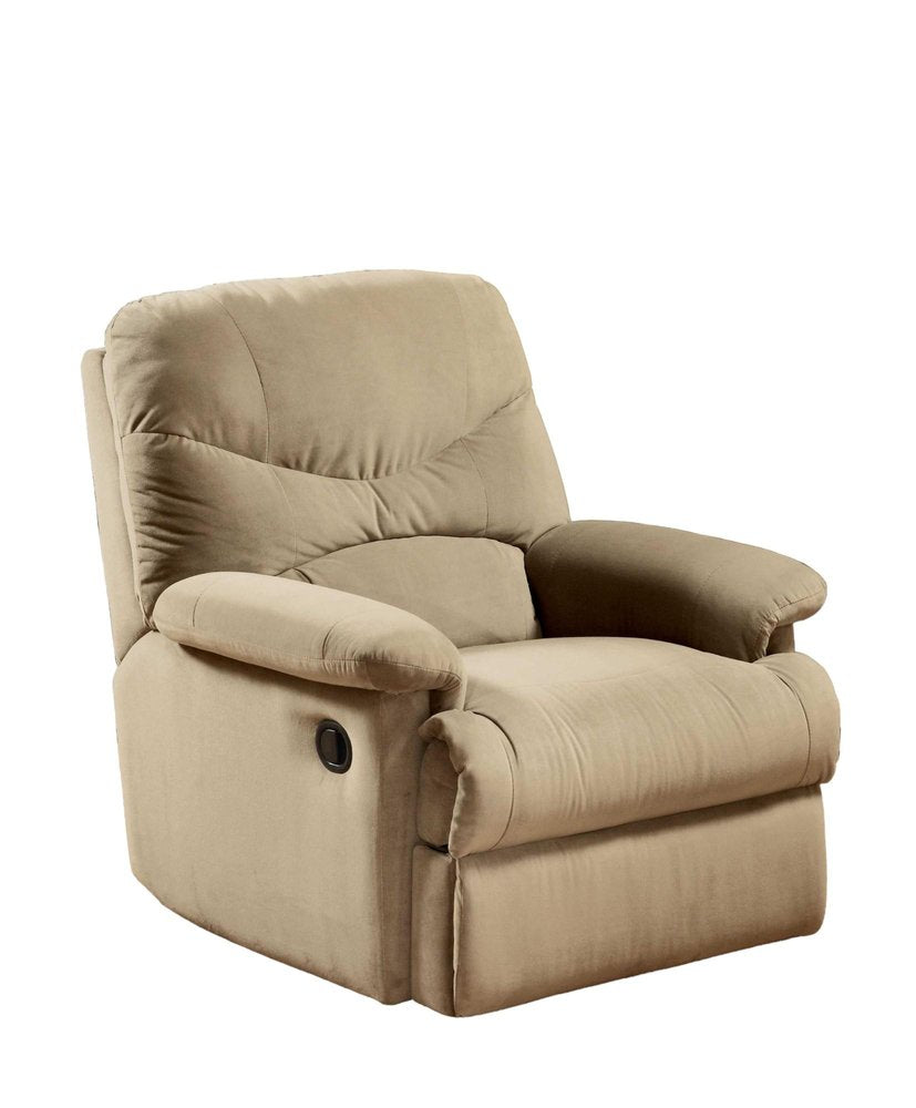 Beige Microfiber Recliner - 35-inch