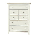 White Solid Wood Seven Drawer Dresser - 36-inch