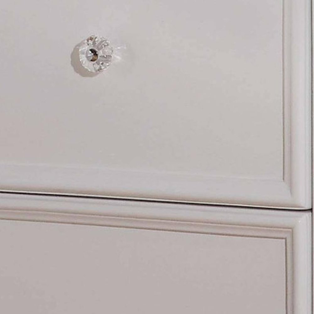White Two Drawers Nightstand - 27-inch