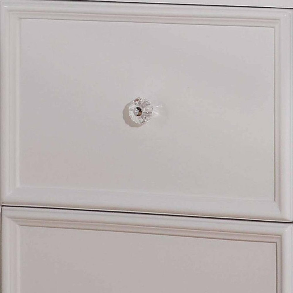 White Two Drawers Nightstand - 27-inch