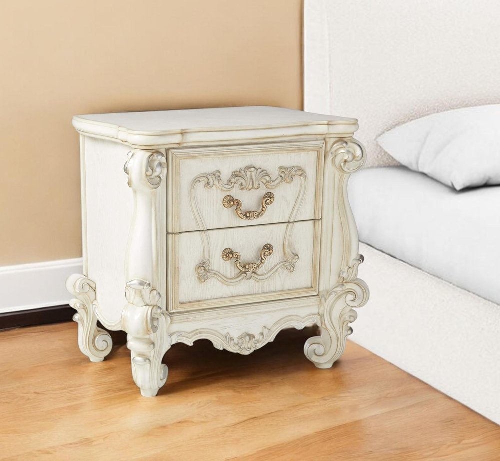 Brown Two Drawers Nightstand - 31-inch