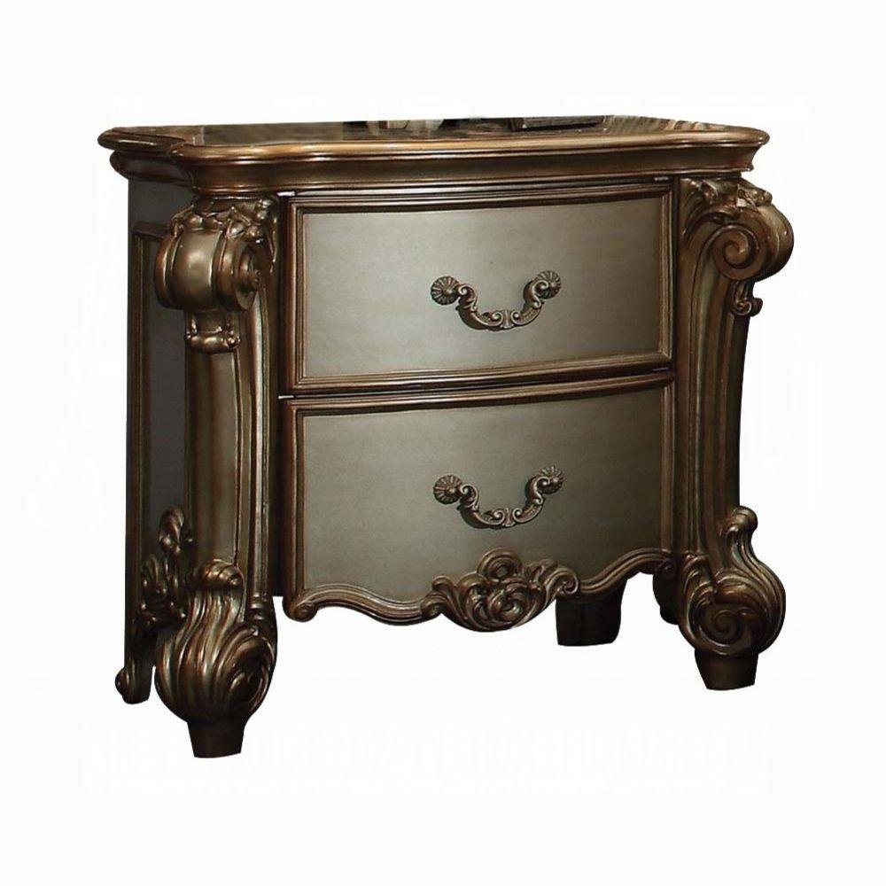 Bone Wood Two Drawer Nightstand - 30-inch