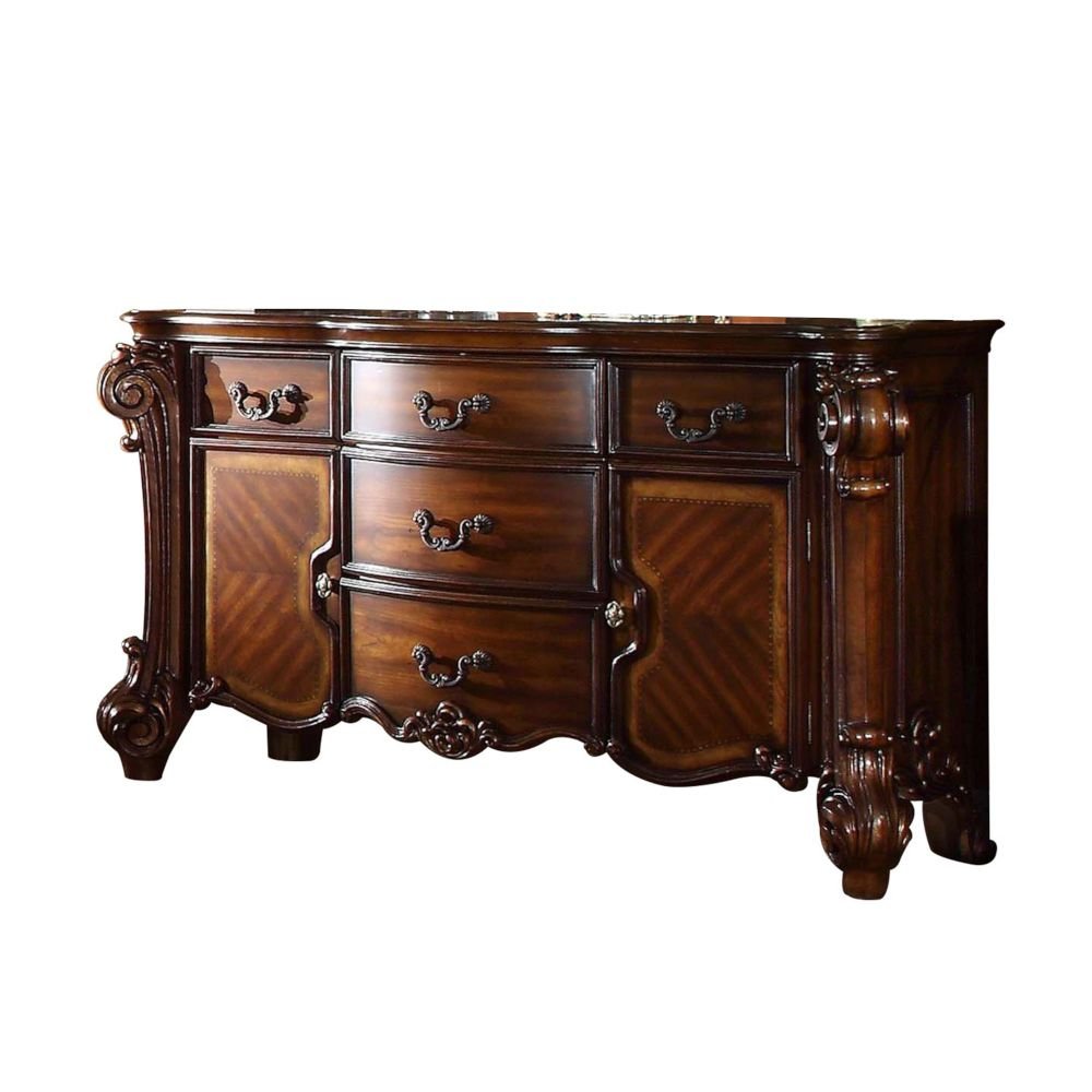 Solid Wood Five Drawer Dresser - 71-inch