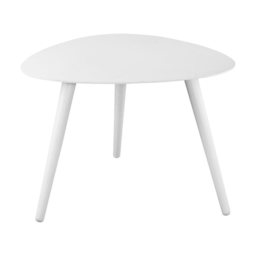 White Aluminum End Table - 14-inch